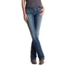 'Ariat' Women's R.E.A.L Mid Rise Stretch Entwined Boot Cut - Medium Wash