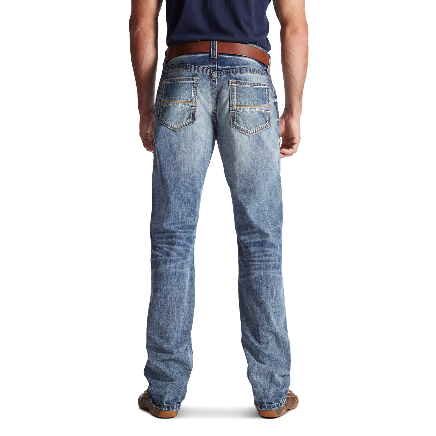 'Ariat' Men's M4 Coltrane Durango Low Rise Boot Cut - Medium Wash 2 'Ariat' Men's M4 Coltrane Durango Low Rise Boot Cut - Medium Wash - Image 2