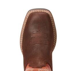 'Ariat' Youth 8" Hoolihan Alamo - Orange / Brown -Ariat Deals Store 10021598 toe 1024x1024@2x