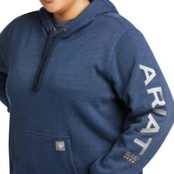 'Ariat' Women's Rebar Graphic Hoodie - Navy Heather -Ariat Deals Store F21 WMS WORK 10037618 detail01 plus 1024x1024@2x