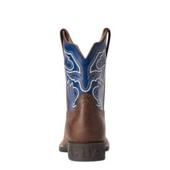 'Ariat' Youth 8" Sorting Pen Western Square Toe - Chocolate / Navy -Ariat Deals Store F21 YTH WEST 10038333 heel 1024x1024@2x
