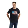'Ariat' Men's Ariat Flagscape T-Shirt - Black