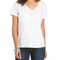 Ariat Deals Store 33 'Ariat' Women's Element Short Sleeve Tee - White