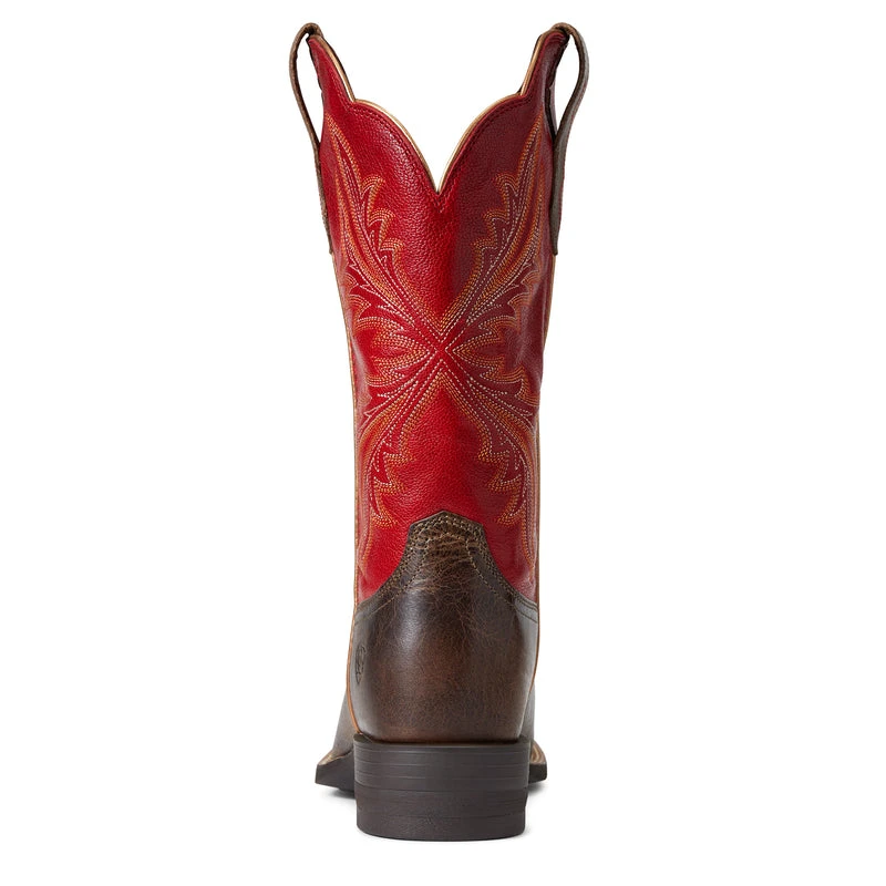 'Ariat' Women's West Bound Square Toe - Sable / Red 5 'Ariat' Women's West Bound Square Toe - Sable / Red - Image 5