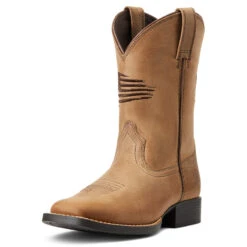 'Ariat' Youth Patriot 2.0 Square Toe - Homestead Brown -Ariat Deals Store S22 YTH WEST 10039909 3 4 front 1 1024x1024@2x