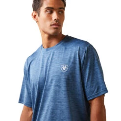 'Ariat' Men's Charger Ariat Stamp T-Shirt - Sky Fall -Ariat Deals Store S23 MNS WEST 10043769 detail01 1024x1024@2x
