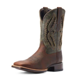 'Ariat' Men's 11" Rowder VentTEK 360° Western Square Toe - Rust / Forest Green -Ariat Deals Store S23 MNS WEST 10044478 3 4 front 1024x1024@2x